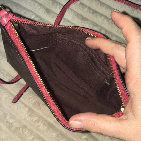 Coach Dark Brown and Red Crossbody Bag - Picture 3 of 6